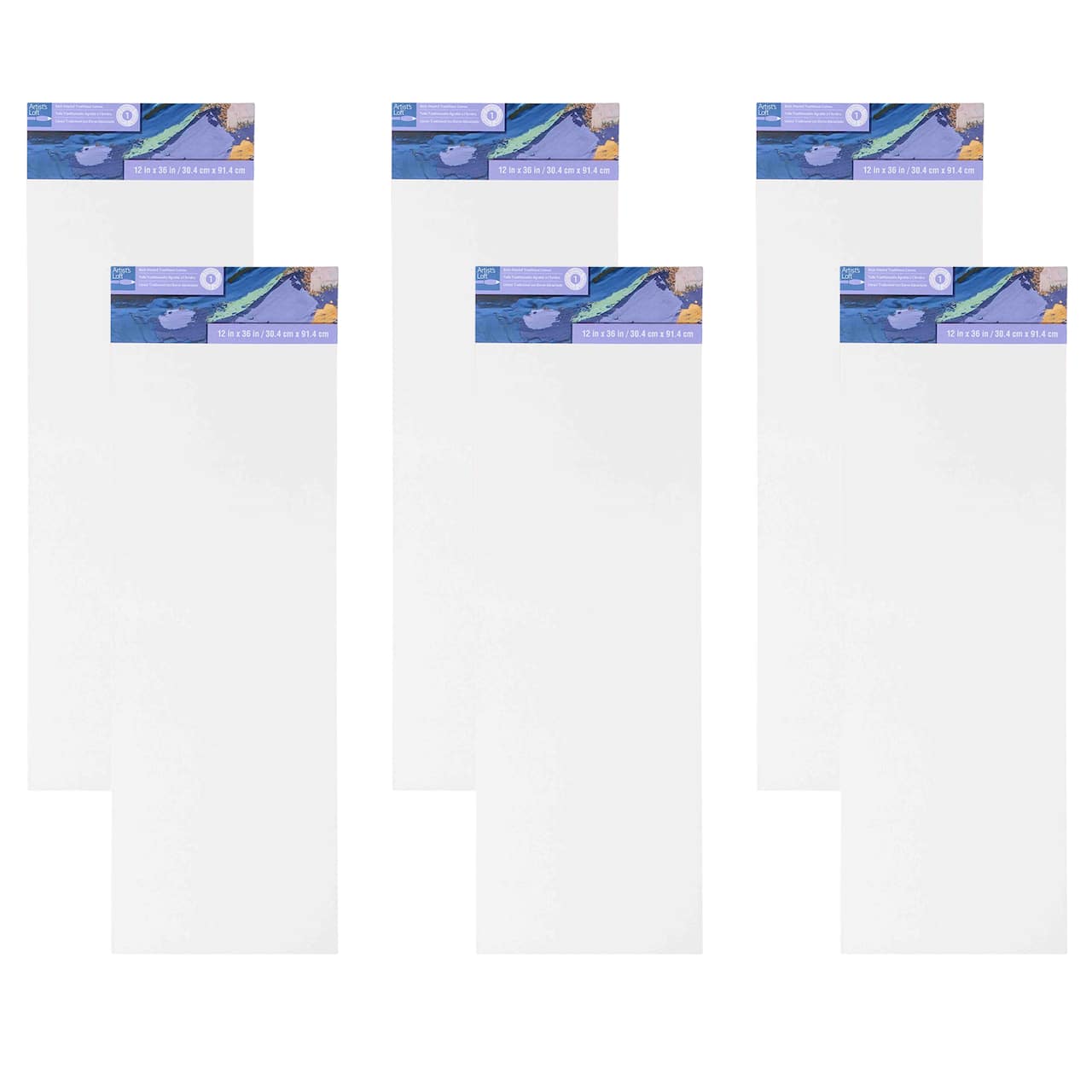 6 Pack: Level 1 Back Stapled Traditional Canvas by Artist's Loft®